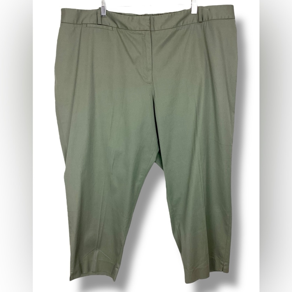 Talbots Heritage Cropped Dress Pants Light army green Capri